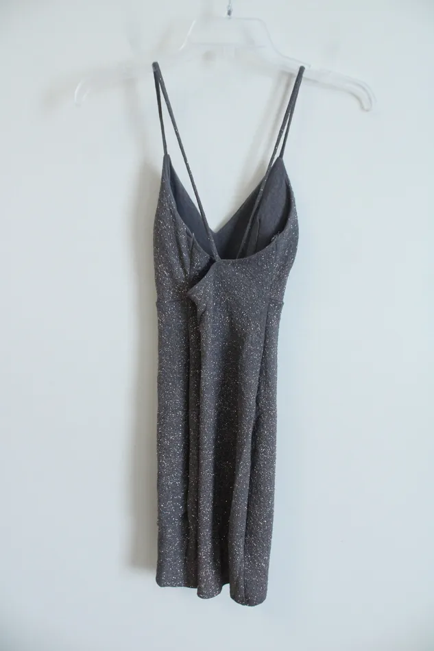 Windsor Gray Shimmer Mini Dress S Windsor Earrings