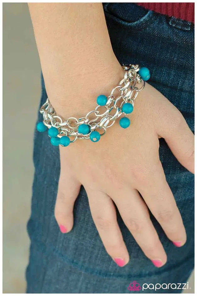 Bracelets Paparazzi Jewelry Paparazzi Bracelet Links of Luxury Blue