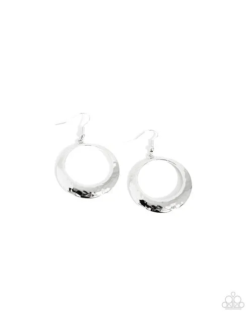 Earrings Paparazzi Earring Retro Radius Silver Paparazzi Jewelry Earrings Paparazzi Earring Retro Radius Silver Paparazzi Jewelry