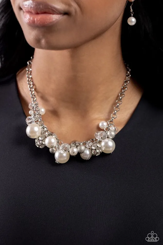 Necklaces Paparazzi Necklace Corporate Catwalk White Paparazzi Jewelry