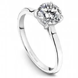 Noam Carver Rings 14K White Gold Round Solitaire Mount Ring