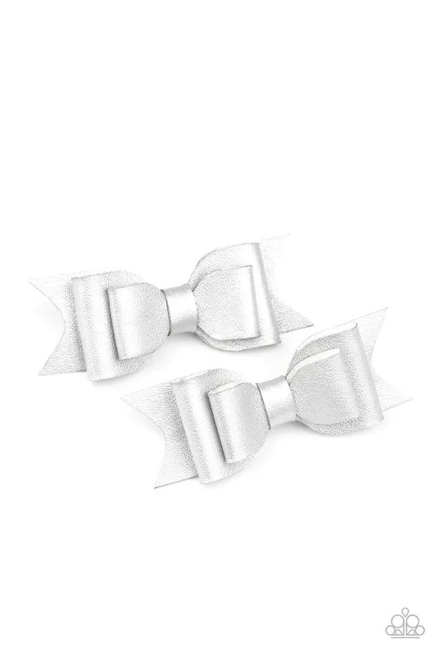 Paparazzi Hair Accessories Totally BOWS My Mind Silver Paparazzi Jewelry Rings