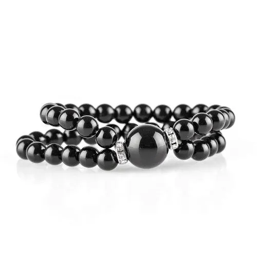 Paparazzi Jewelry Bracelets Paparazzi Bracelet Romantic Redux Black