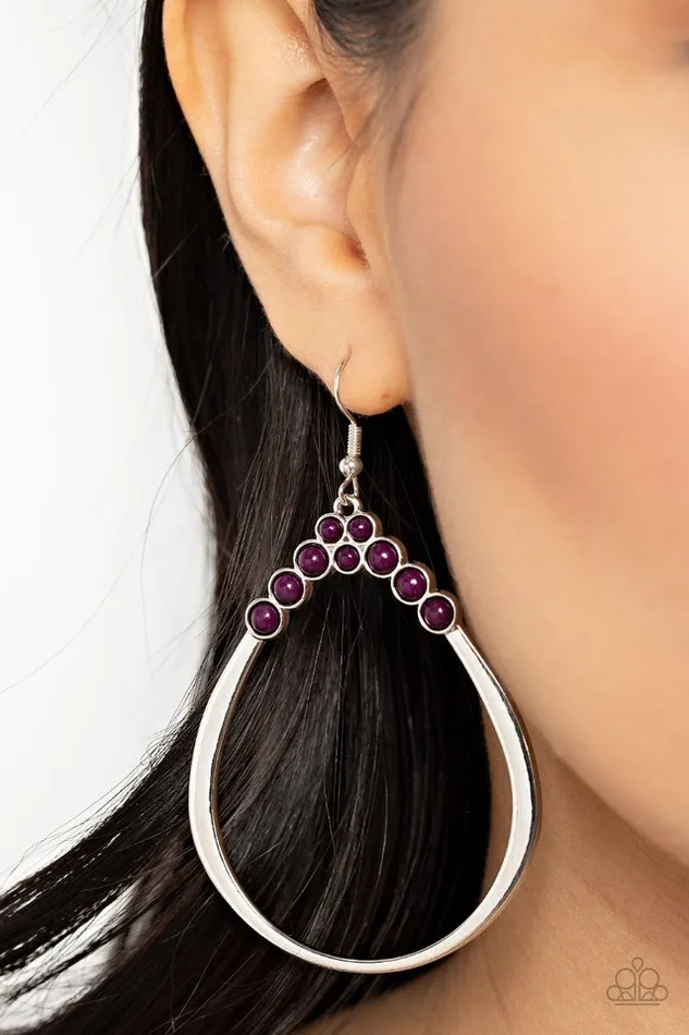Paparazzi Jewelry Earrings Paparazzi Earring Festive Fervor Purple
