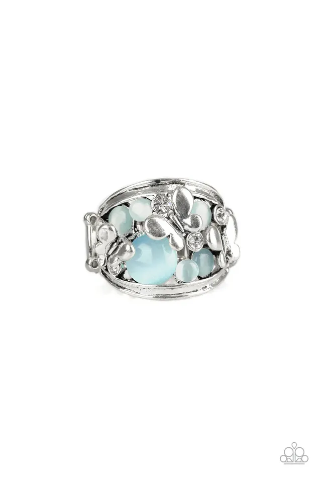 Rings Paparazzi Jewelry Paparazzi Ring FLUTTER Me Up Blue