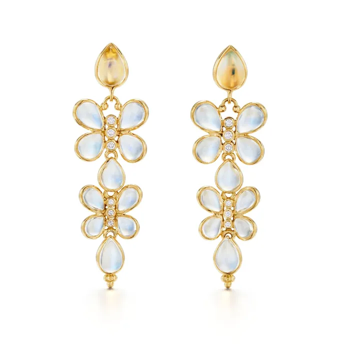 Temple St Clair Earrings Temple St Clair Luna Flutter Drop Earrings