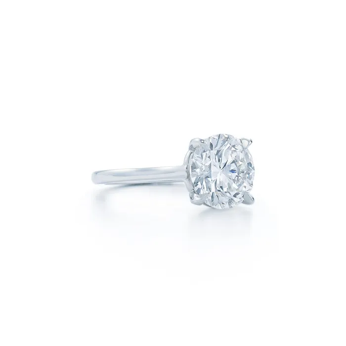 GB White Gold 14K Solitaire Round Cut 3 Carat Natural Earth Mined Diamond Engagement Ring Rings GB White Gold 14K Solitaire Round Cut 3 Carat Natural Earth Mined Diamond Engagement Ring Rings