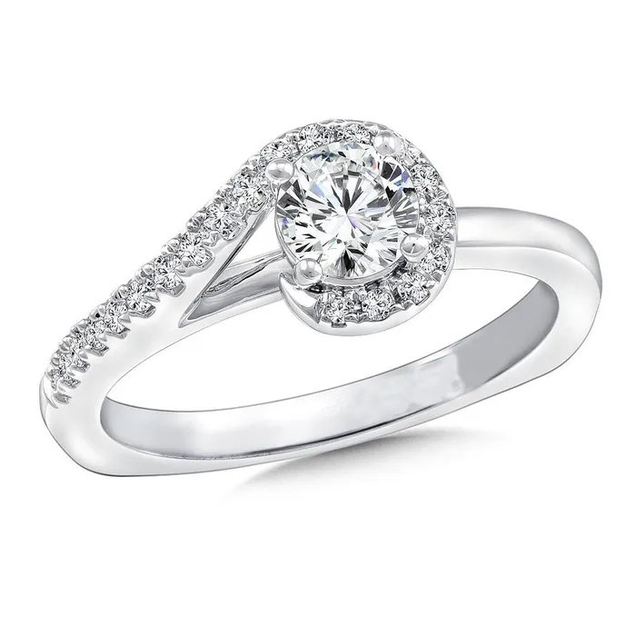 Rings GB 2 Carats Natural Earth Mined Diamond Engagement Ring White Gold 14K Rings GB 2 Carats Natural Earth Mined Diamond Engagement Ring White Gold 14K