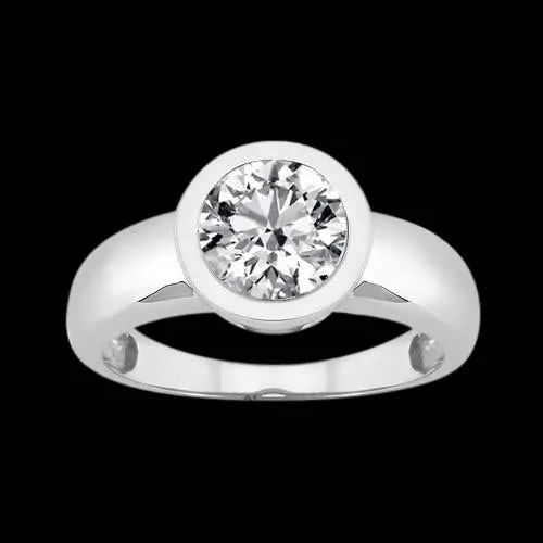 Rings GB Solitaire Natural Earth Mined Diamond Engagement Ring 2 Carats