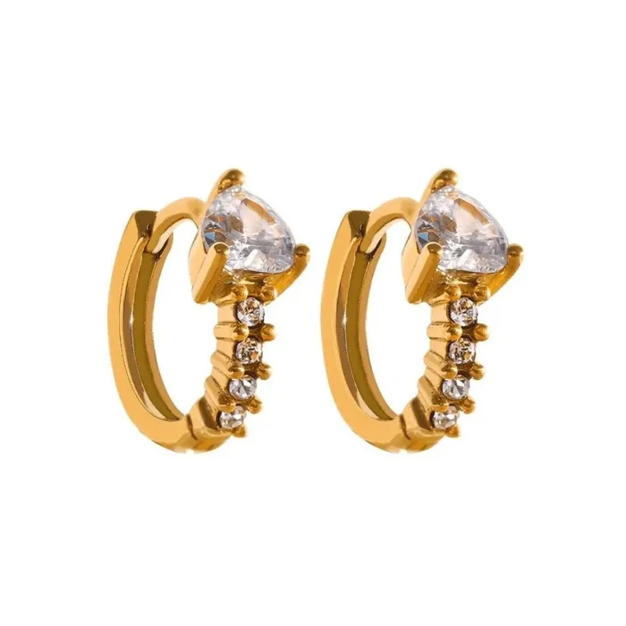 Earrings Gold Huggie Hoop Earrings Mabel Love Co