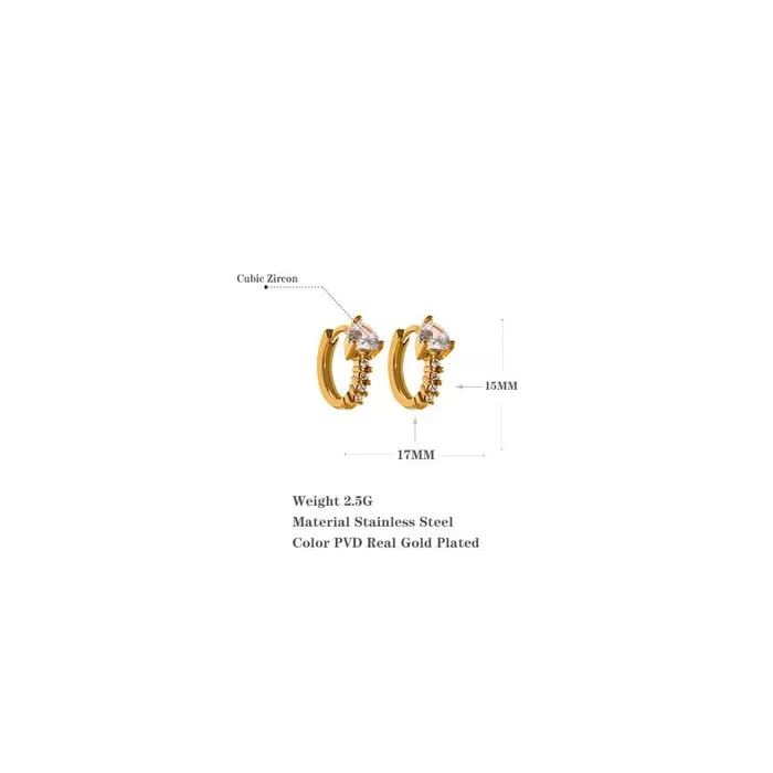 Earrings Gold Huggie Hoop Earrings Mabel Love Co