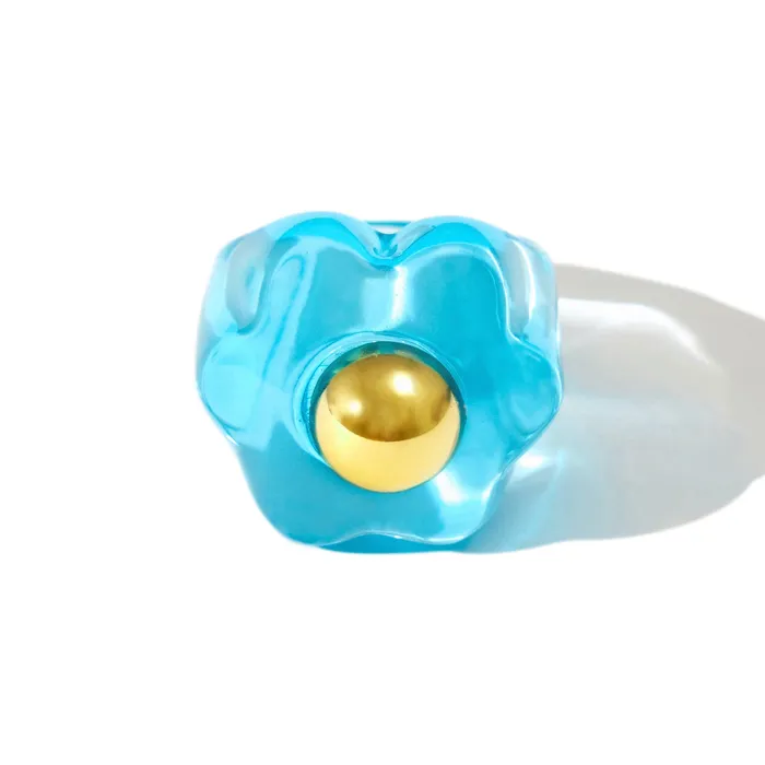 shopsnackbreak Rings Jelly Flower Ring in Blueberry
