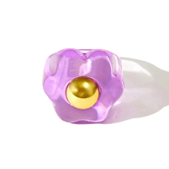 shopsnackbreak Rings Jelly Flower Ring in Blueberry