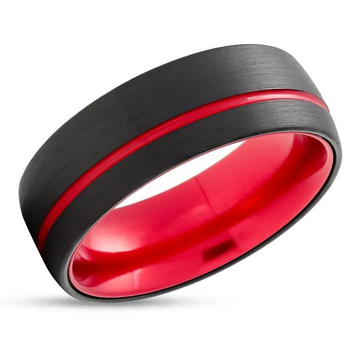 Clean Casting Jewelry Rings Black Tungsten Ring Red Tungsten Wedding Ring Red Wedding Band Wedding Ring Clean Casting Jewelry Rings Black Tungsten Ring Red Tungsten Wedding Ring Red Wedding Band Wedding Ring