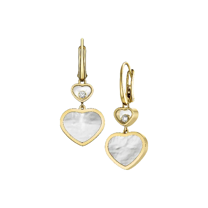 Earrings Chopard Happy Hearts Yellow Gold MotherofPearl Earrings