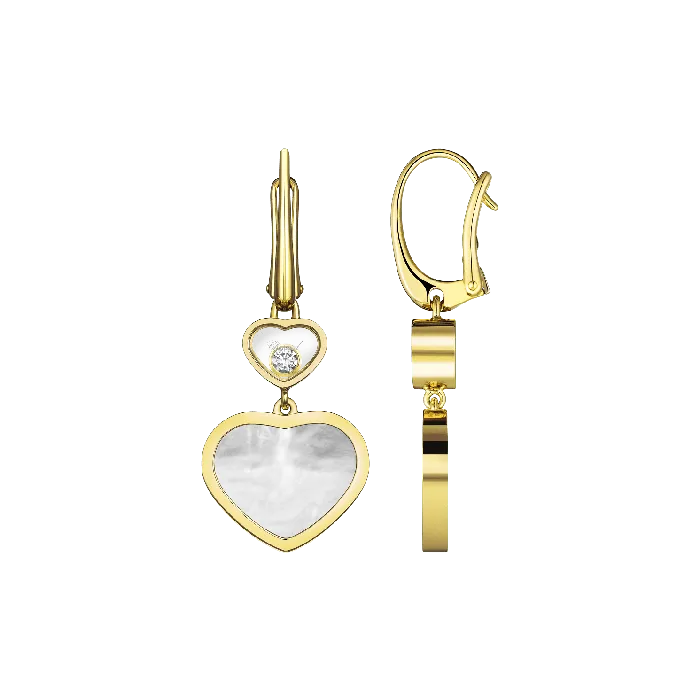 Earrings Chopard Happy Hearts Yellow Gold MotherofPearl Earrings