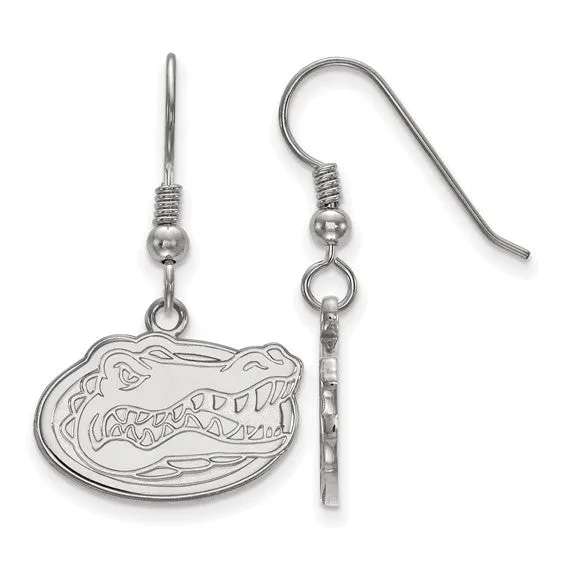 Shop IDC estore Earrings Sterling Silver Rhodiumplated LogoArt University of Florida Gator Small Dangle Wire Earrings Shop IDC estore Earrings Sterling Silver Rhodiumplated LogoArt University of Florida Gator Small Dangle Wire Earrings