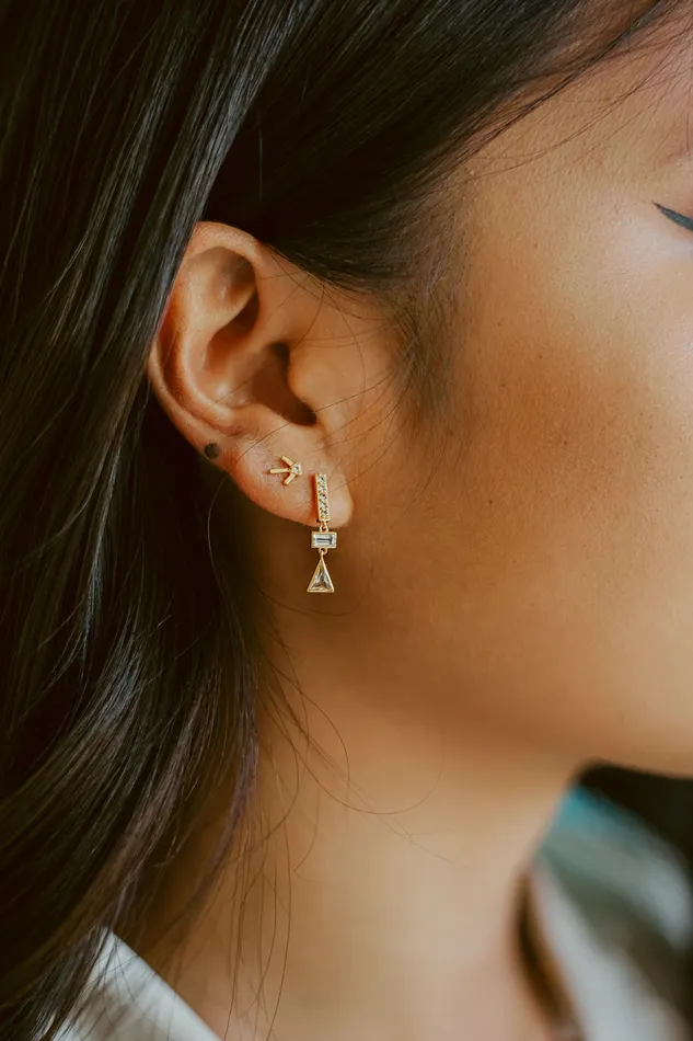Sierra Winter Jewelry Prairie Star Earrings White Topaz Earrings