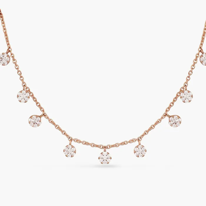 SILVER Necklaces Sparkle CZ Charm Delicate Silver Necklace