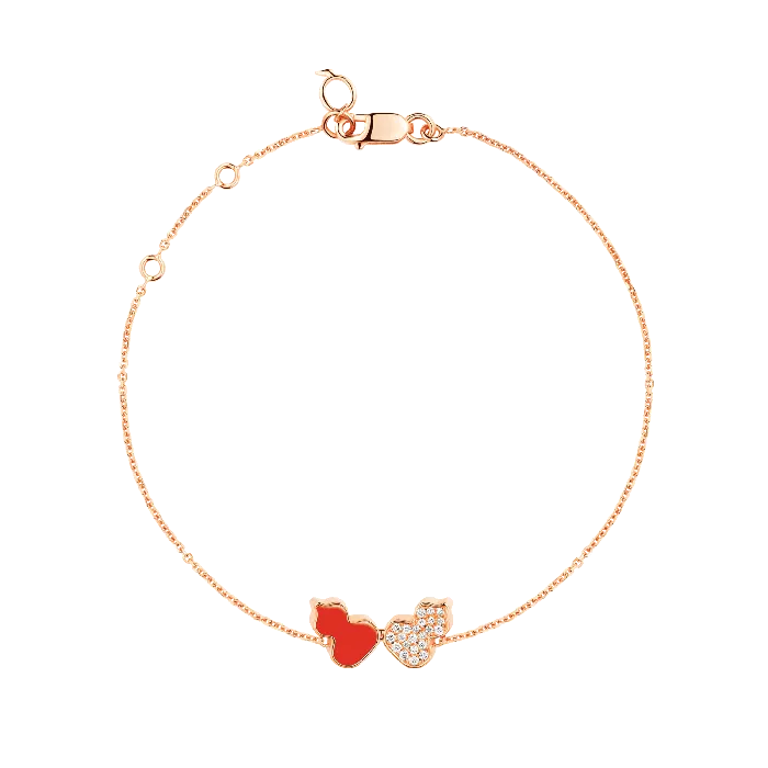 Wulu bracelet in 18K rose gold with diamonds and HyCeram Qeelin Bracelets