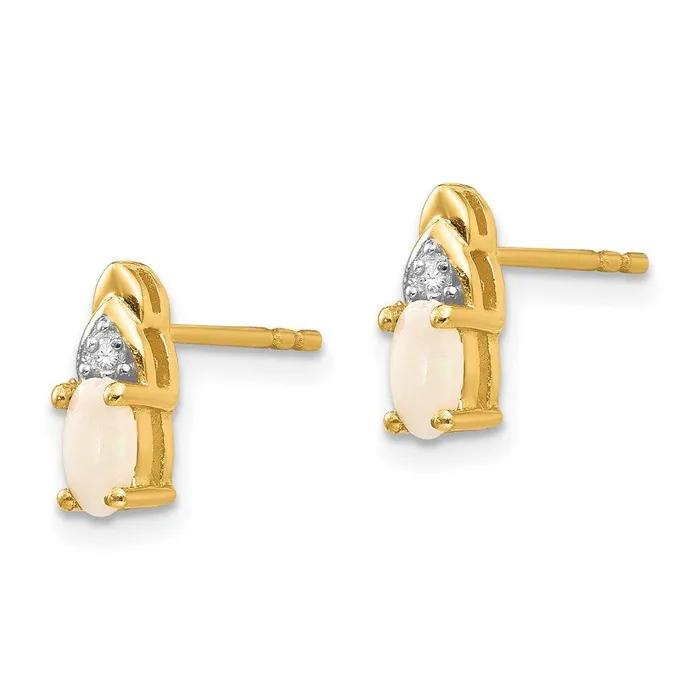 14K Diamond Opal Earrings Jewelry Earrings 14K Diamond Opal Earrings Jewelry Earrings