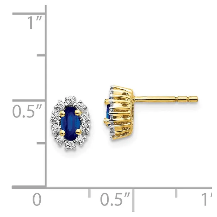 14k Yellow Gold Diamond Sapphire Earrings Jewelry Earrings 14k Yellow Gold Diamond Sapphire Earrings Jewelry Earrings
