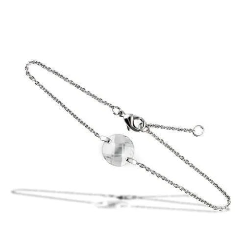 Alamode Bracelets 3W066 Rhodium Brass Bracelet with AAA Grade CZ in Clear