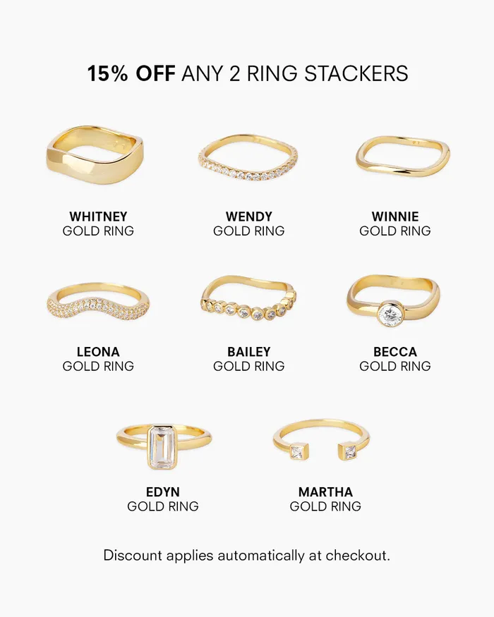 Becca Gold Ring Penny Pairs Rings Becca Gold Ring Penny Pairs Rings