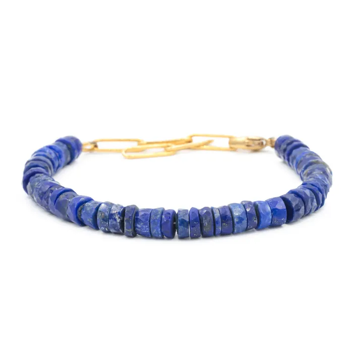 Bracelets Earthly Abundance Jewelry Lapis Lazuli heishi bracelet