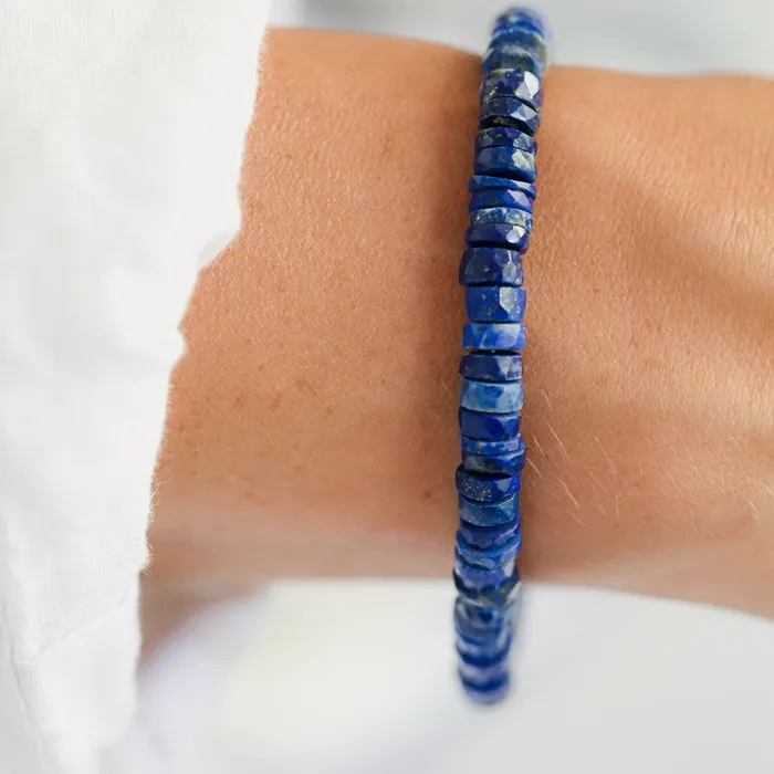 Bracelets Earthly Abundance Jewelry Lapis Lazuli heishi bracelet