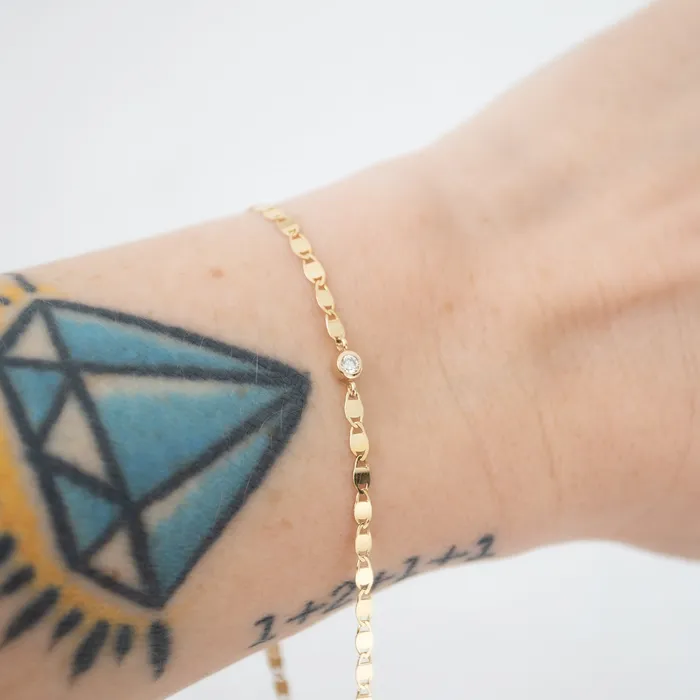Bracelets ESQUELETO Essentials Diamond Disc Link Bracelet