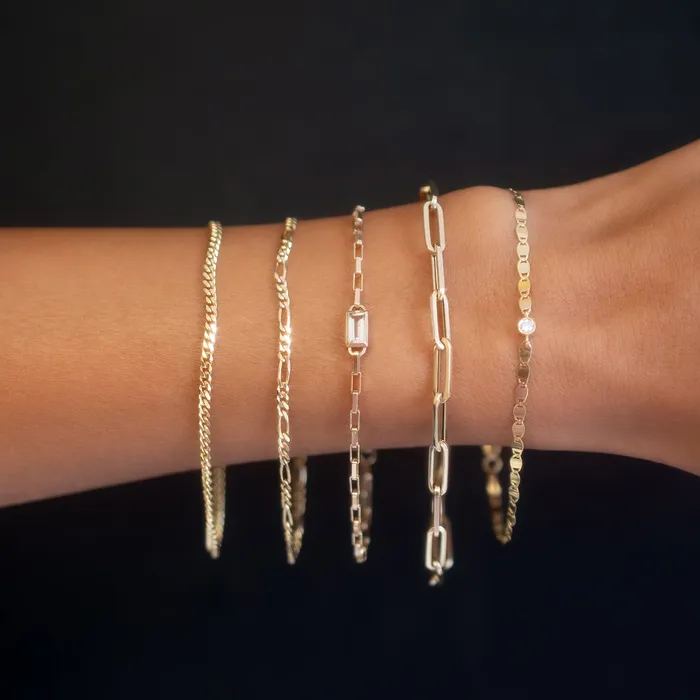 Bracelets ESQUELETO Essentials Diamond Disc Link Bracelet