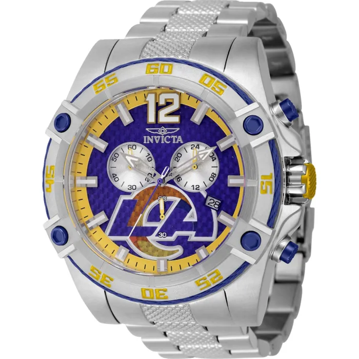 Bracelets Invicta Invicta Mens Watch NFL Los Angeles Rams Quartz Stainless Steel Bracelet 45420 Bracelets Invicta Invicta Mens Watch NFL Los Angeles Rams Quartz Stainless Steel Bracelet 45420