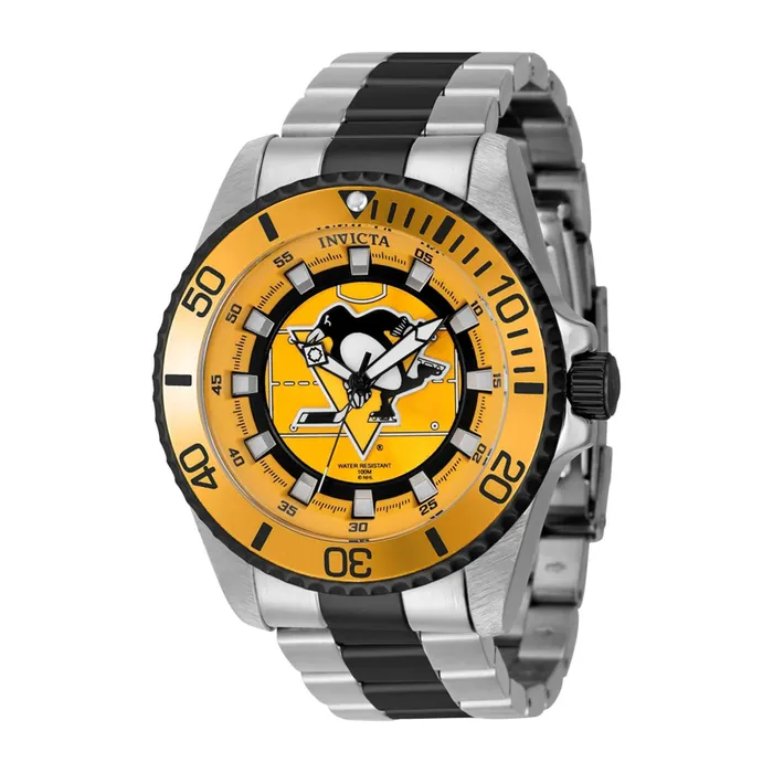 Bracelets Invicta Invicta Mens Watch NHL Pittsburgh Penguins Silver Tone Black Bracelet 42242 Bracelets Invicta Invicta Mens Watch NHL Pittsburgh Penguins Silver Tone Black Bracelet 42242
