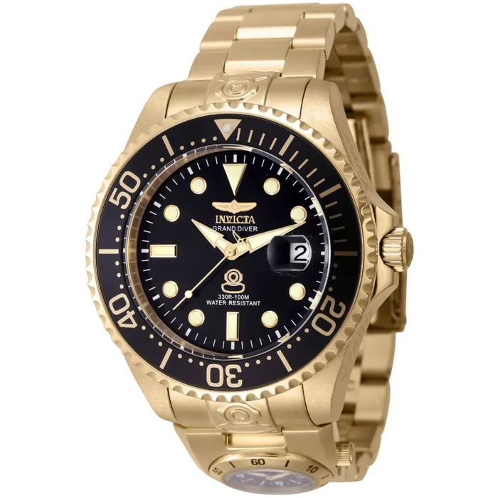 Bracelets Invicta Invicta Mens Watch Pro Diver Dual Time Black Dial Yellow Gold Bracelet 45816 Bracelets Invicta Invicta Mens Watch Pro Diver Dual Time Black Dial Yellow Gold Bracelet 45816