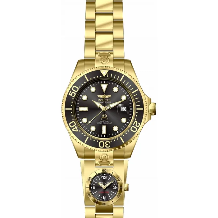 Bracelets Invicta Invicta Mens Watch Pro Diver Dual Time Black Dial Yellow Gold Bracelet 45816 Bracelets Invicta Invicta Mens Watch Pro Diver Dual Time Black Dial Yellow Gold Bracelet 45816