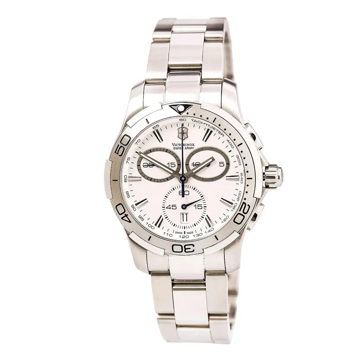 Bracelets Victorinox Swiss Army Swiss Army 241303 Mens Alliance Sport Chrono White Dial Stainless Steel Bracelet Watch Bracelets Victorinox Swiss Army Swiss Army 241303 Mens Alliance Sport Chrono White Dial Stainless Steel Bracelet Watch