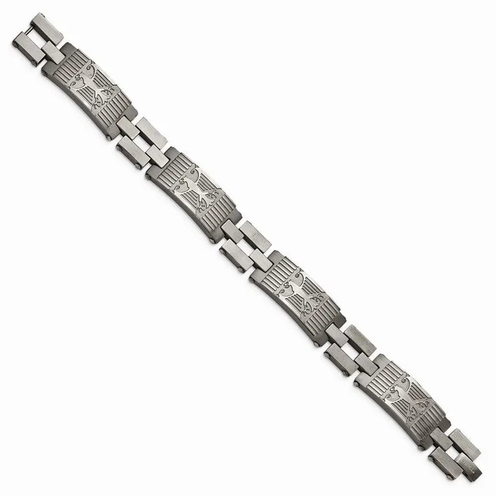 Chisel Bracelets Stainless Steel Antiqued Polished and Brushed Bracelet Chisel Bracelets Stainless Steel Antiqued Polished and Brushed Bracelet