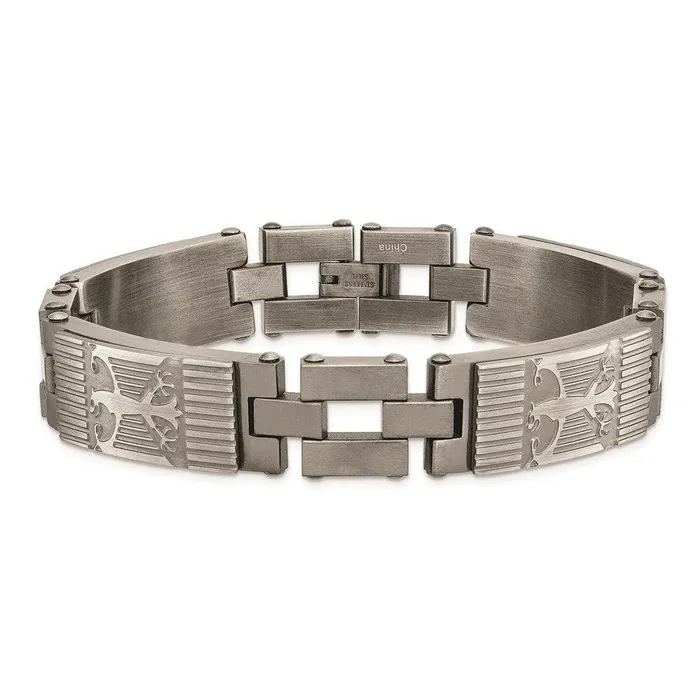 Chisel Bracelets Stainless Steel Antiqued Polished and Brushed Bracelet Chisel Bracelets Stainless Steel Antiqued Polished and Brushed Bracelet