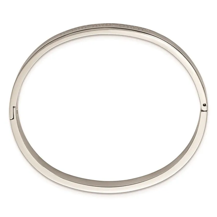 Chisel Bracelets Stainless Steel Polished If Not Now When 6mm Hinged Bangle Chisel Bracelets Stainless Steel Polished If Not Now When 6mm Hinged Bangle