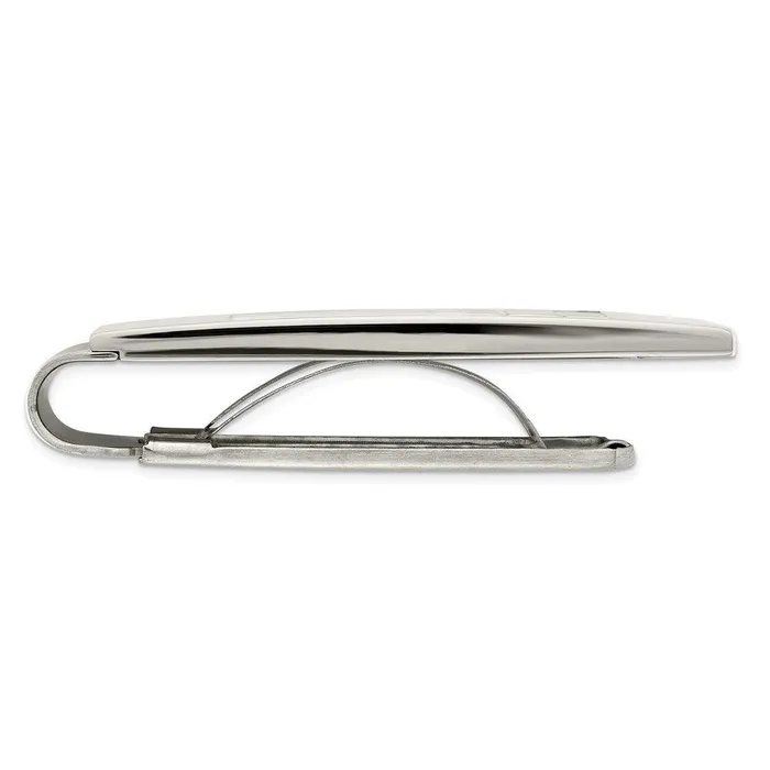 Chisel Stainless Steel Polished Carbon Fiber Inlay Money Clip Bracelets Chisel Stainless Steel Polished Carbon Fiber Inlay Money Clip Bracelets