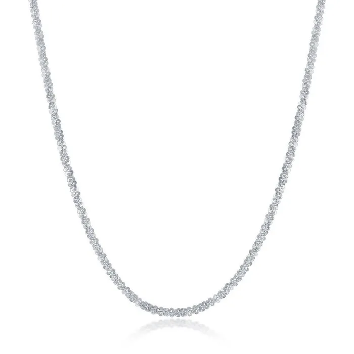 Classic Sterling Silver Rhodium Sparkling Anklet Rhodium Plated Rings