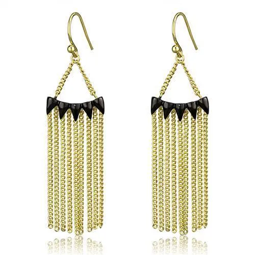 Earrings Alamode 3W1206 GoldRuthenium Brass Earrings with Top Grade Crystal in Clear Earrings Alamode 3W1206 GoldRuthenium Brass Earrings with Top Grade Crystal in Clear