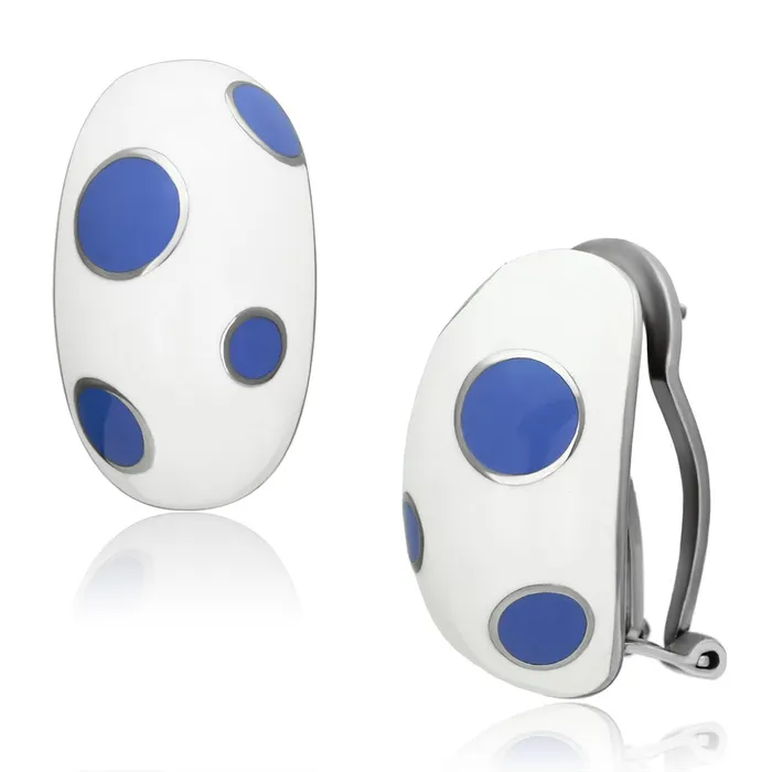 Earrings Alamode TK900 High polished no plating Stainless Steel Earrings with Epoxy in Multi Color Earrings Alamode TK900 High polished no plating Stainless Steel Earrings with Epoxy in Multi Color