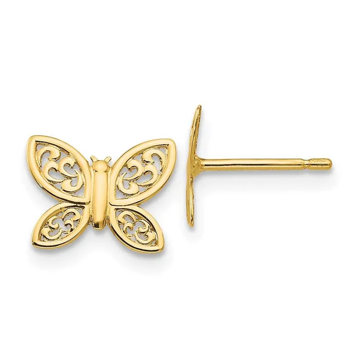 Earrings Jewelry 14k Polished Butterfly Post Earrings