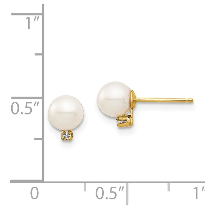 Earrings Jewelry Madi K Kids 14K 56mm White Round FW Cultured Pearl 02ct Diamond Post Earrings Earrings Jewelry Madi K Kids 14K 56mm White Round FW Cultured Pearl 02ct Diamond Post Earrings