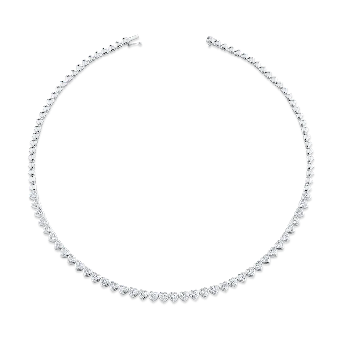 HEART SHAPED BEZEL DIAMOND CHOKER anitako Necklaces HEART SHAPED BEZEL DIAMOND CHOKER anitako Necklaces