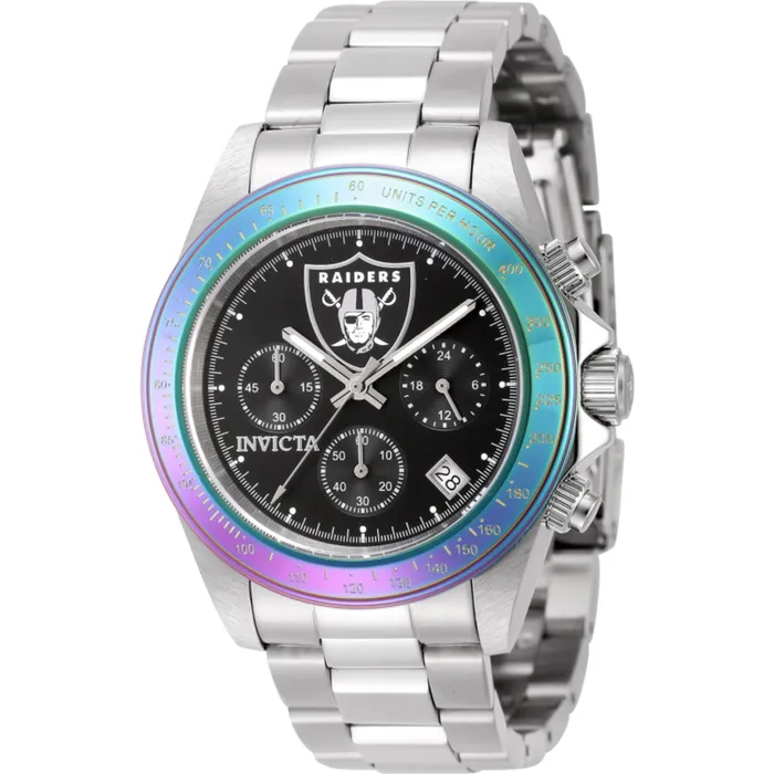 Invicta Bracelets Invicta Mens Watch NFL Las Vegas Raiders Quartz Chrono Silver Bracelet 44983 Invicta Bracelets Invicta Mens Watch NFL Las Vegas Raiders Quartz Chrono Silver Bracelet 44983