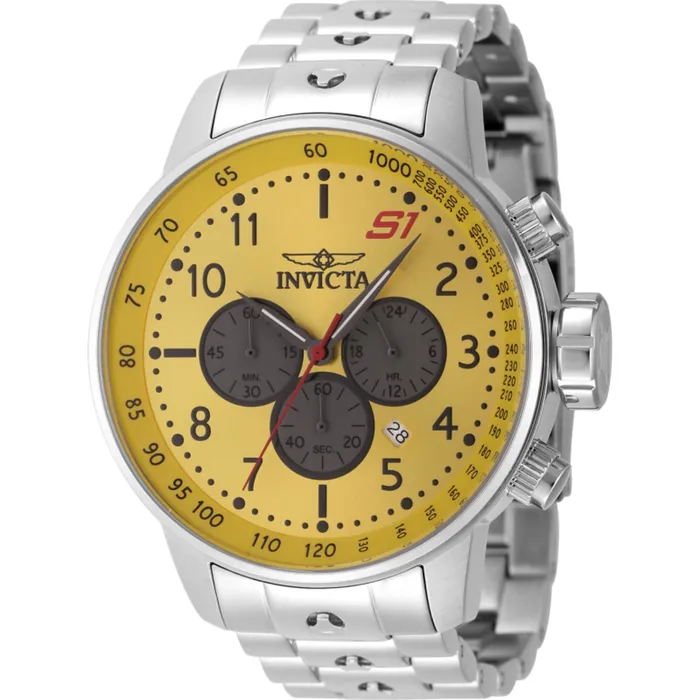 Invicta Bracelets Invicta Mens Watch S1 Rally Chronograph Yellow and Grey Dial Bracelet 23085 Invicta Bracelets Invicta Mens Watch S1 Rally Chronograph Yellow and Grey Dial Bracelet 23085