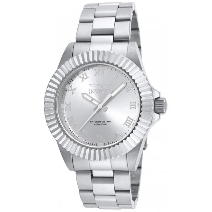 Invicta Invicta 16736 Mens Pro Diver Silver Dial Steel Bracelet Dive Watch Bracelets